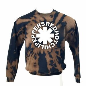 RED HOT CHILI PEPPERS Rock Band Rap Tee Acid Wash Pullover Crewneck Sweatshirt